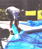 Measuring pool blanket