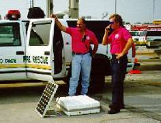 Picture of a solar powered satellite phone.