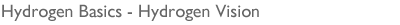 Stylized Text: Hydrogen Basics - Hydrogen Vision.