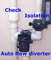 Solar pool system valves