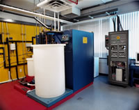 Picture of the solar thermal testing laboratory in the north lab building at FSEC.