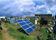 Picture of a PV array at a disaster site.