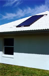 Picture of a solar hot water panel on the PV RES house in Lakeland, Florida.