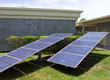 Picture of a photovoltaic array at a school.