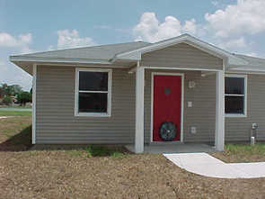 White shingle roof home