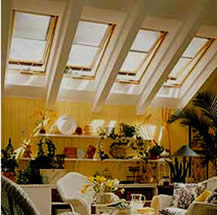 Picture of pleated skylights.