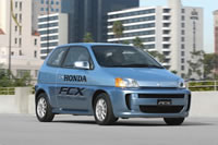 Picture of a Honda FCX fuel cell vehicle, December 2002.