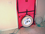 photo: blower door with fan
