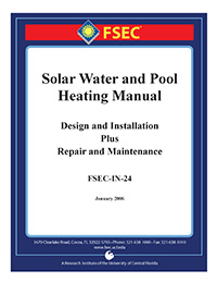 Picture of the Solar Water and Pool Heating Manual.