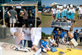 Four photos of students during EnergyWhiz Olympics 2009