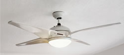 Photo: White Gossamer Wind ceiling fan