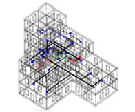 Building 2 3-D IFC model with HVAC.