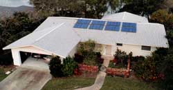 photo of photovoltaic array on roof of home