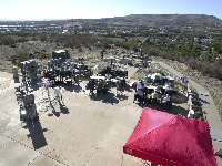 Photo of overview of all the set-ups of equipment for calibration.
