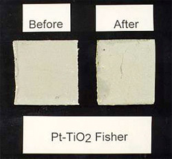 Photo of Pt-tio2 substrates.