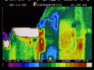 Infrared thermograph of the old HVAC portable