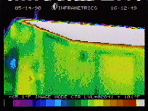 Infrared thermograph of portable