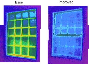 Thermograph showing window base and improved.