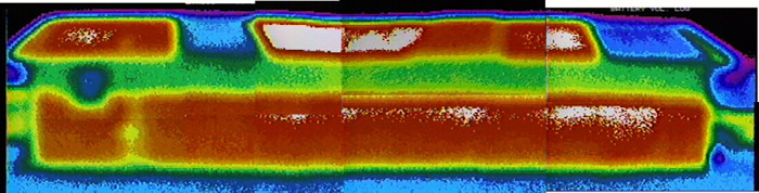 Thermography of attic heat.