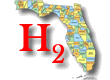 Drawing of Florida with counties.
