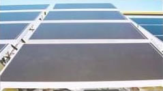 Picture of PV panels involved in long-term PV testing.